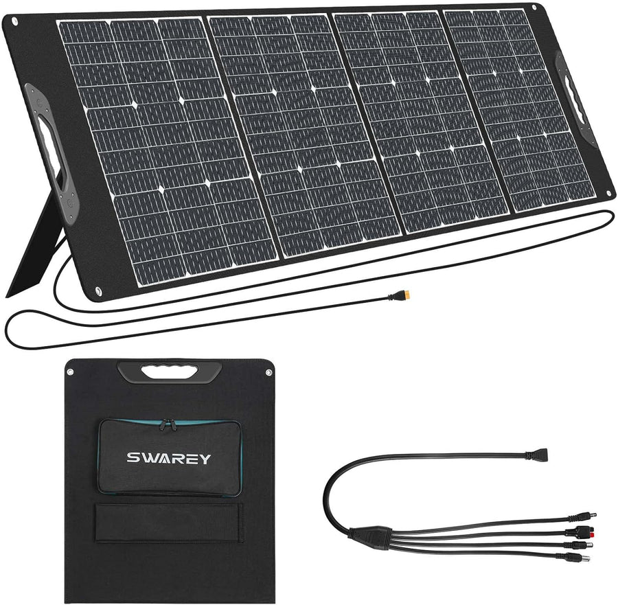 200W Foldable Solar Panel XT60 USB C Camping RV Charger
