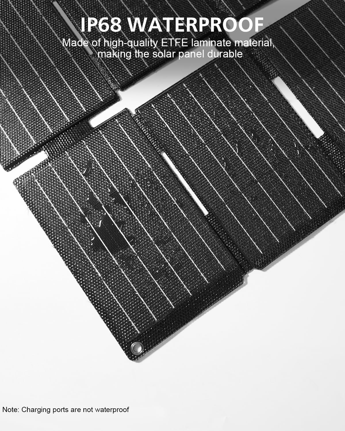 25W Foldable Solar Charger ETFE USB C USB A Camping
