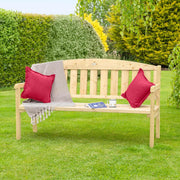 3 Seater Wooden Garden Bench Outdoor Patio Seat
