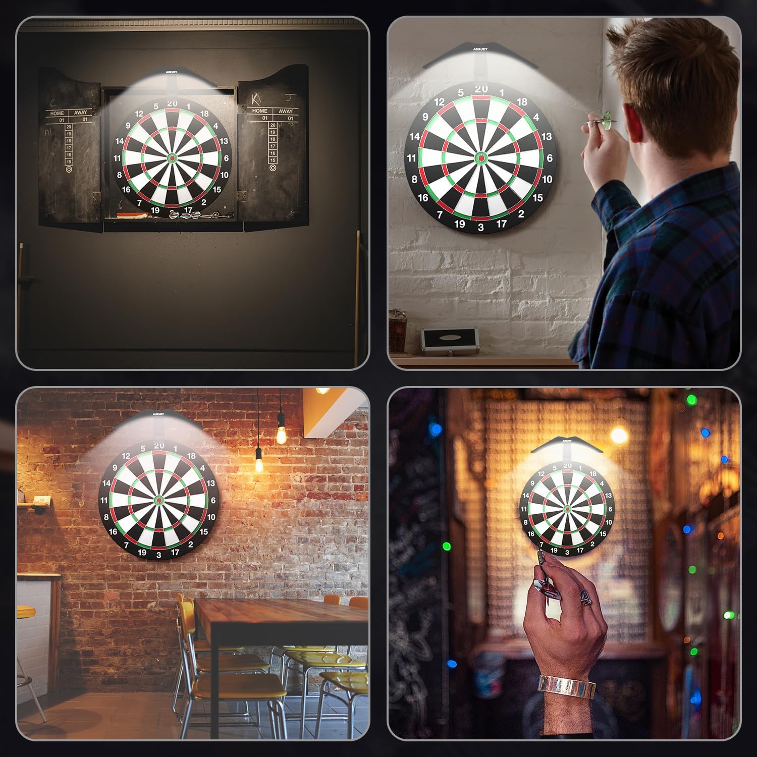 Dart Board LED Light Bright Clip On 47 LED 3m Cable