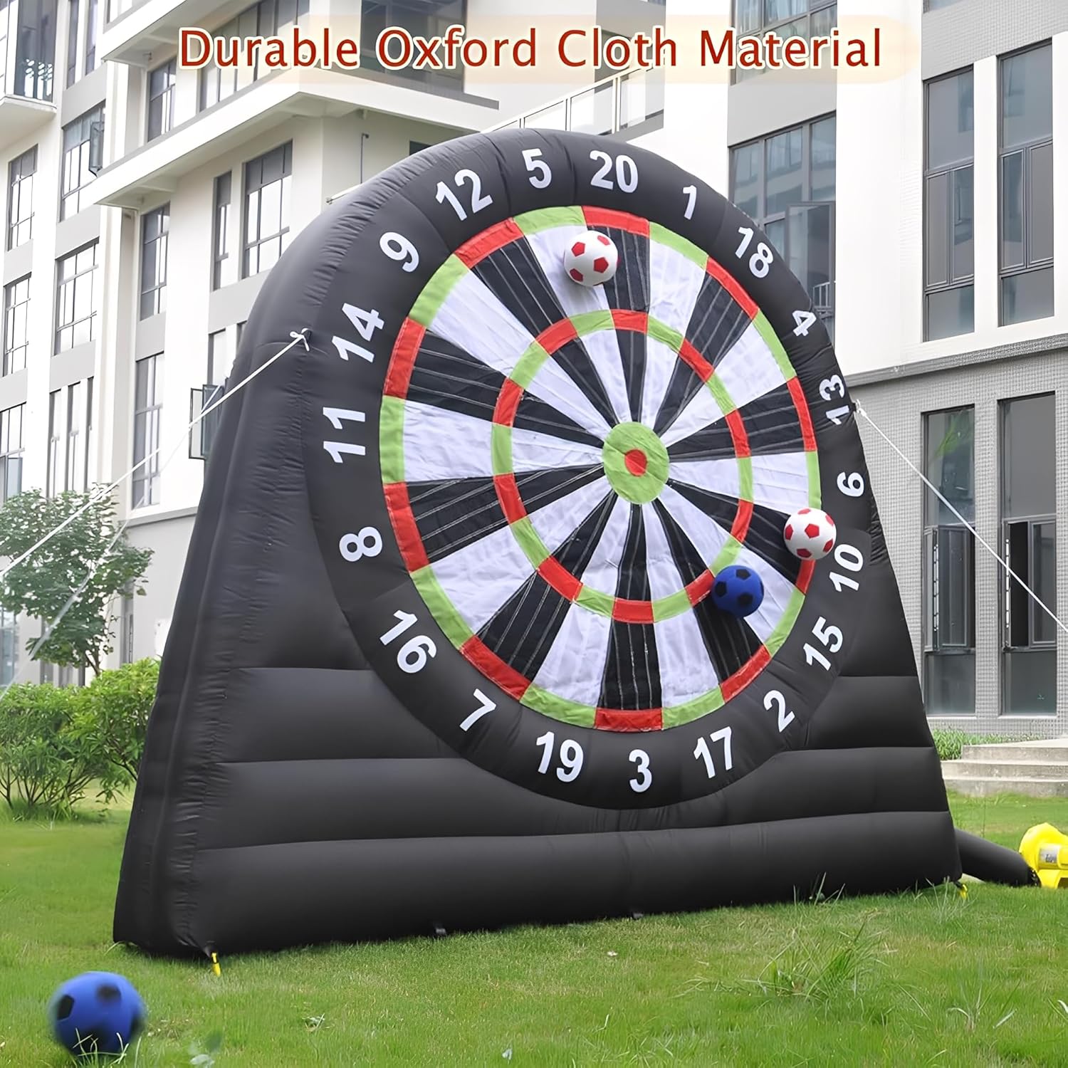 10ft Inflatable Soccer Dartboard Game Set Blower Balls Outdoor