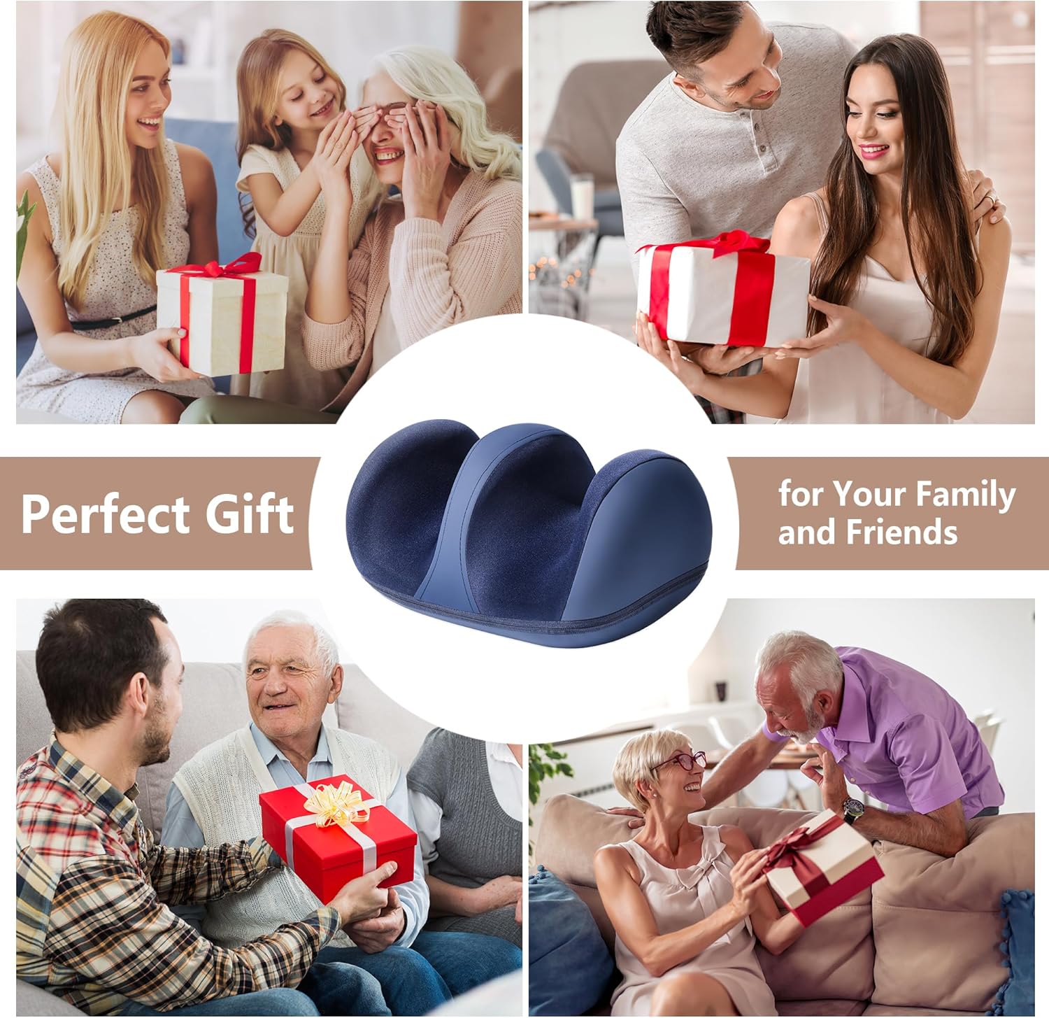 Heated Foot Massager 3D Roller Leg Calf Pain Relief Circulation