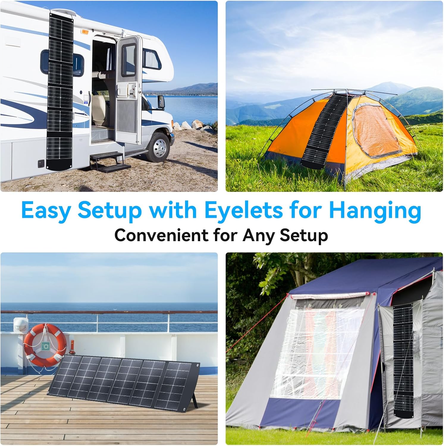 200W Portable Solar Panel Foldable USB-C QC3.0 MC4 Camping