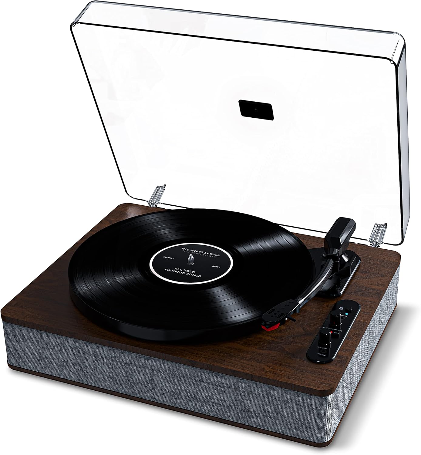 Bluetooth Record Player 3 Speed USB Vinyl Converter Speakers
