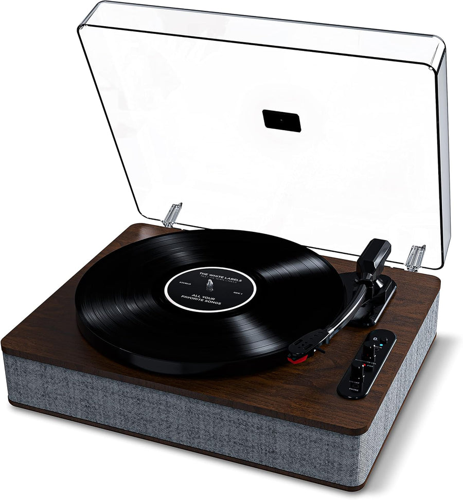 Bluetooth Record Player 3 Speed USB Vinyl Converter Speakers