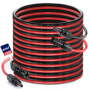 15M Solar Panel Extension Cable MC4 Waterproof 4mm Red Black