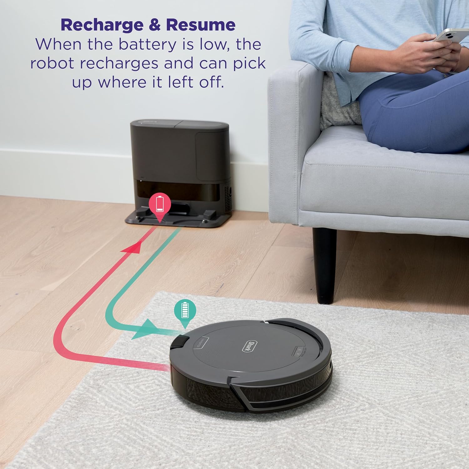 Robot Vacuum Self Empty 60 Day Base LiDAR Smart Mapping Pet Hair