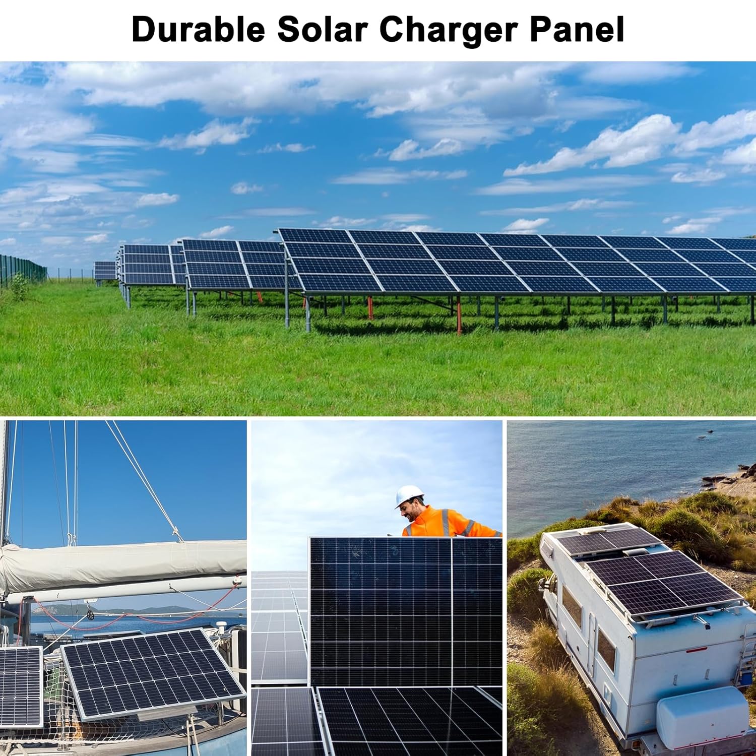 240W Solar Panel Kit 12V 24V Bluetooth Controller RV Boat Off Grid
