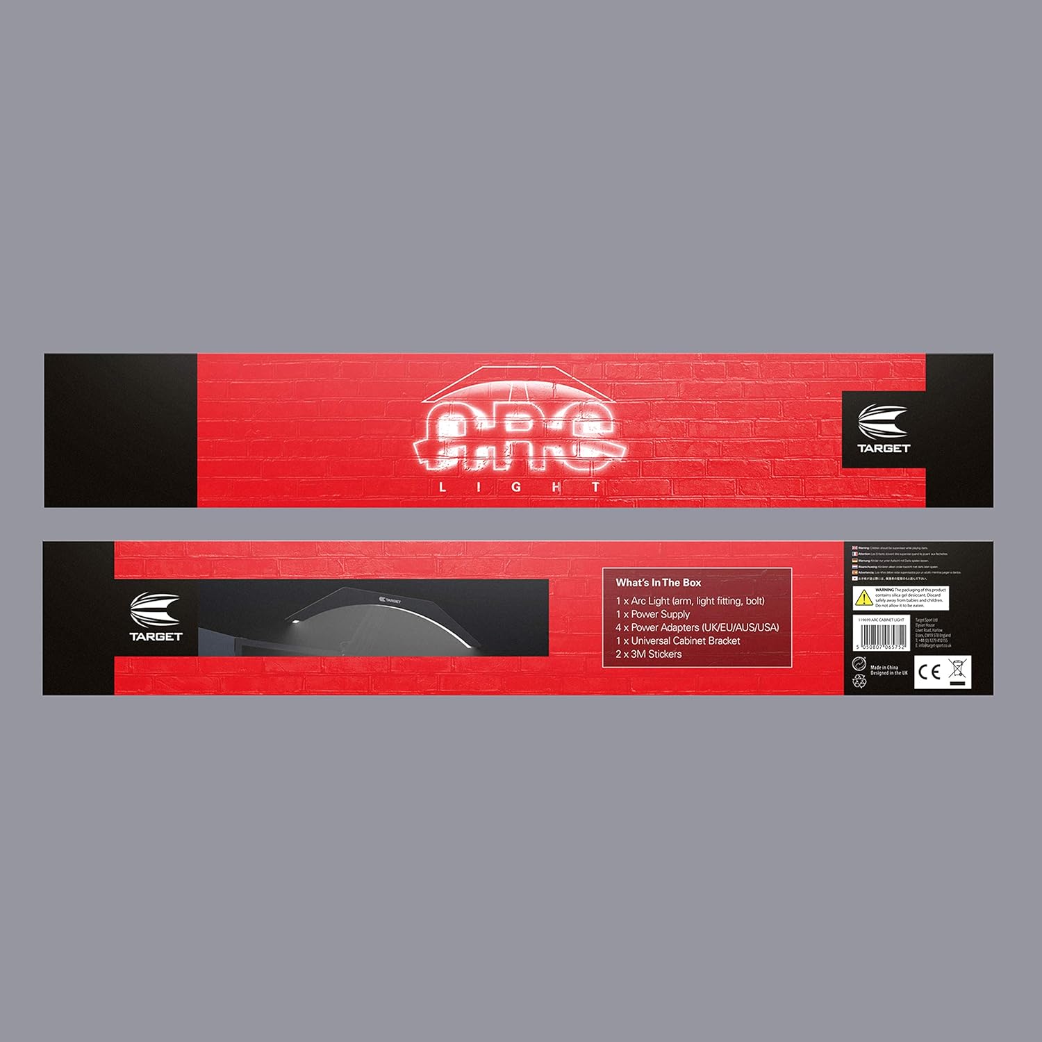 Dartboard Cabinet LED Arc Light Bright White Easy Install