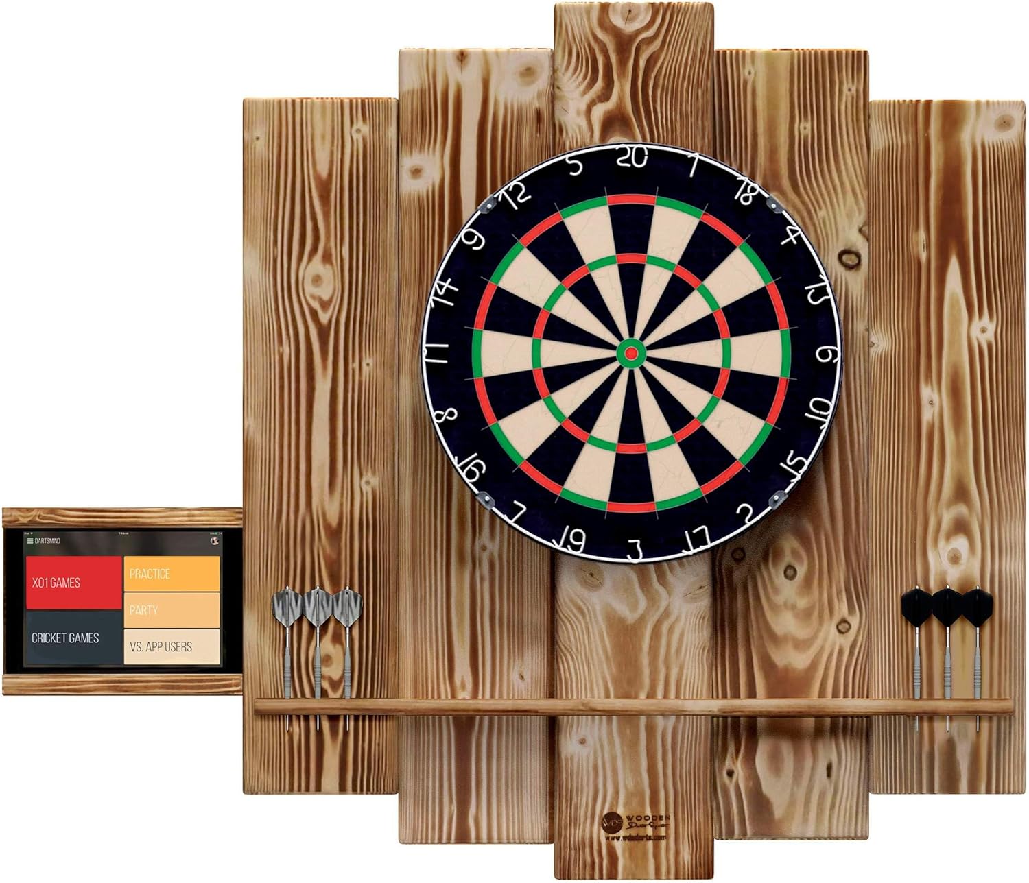 Wood Dartboard Surround Backboard Wall Protector Tablet Holder