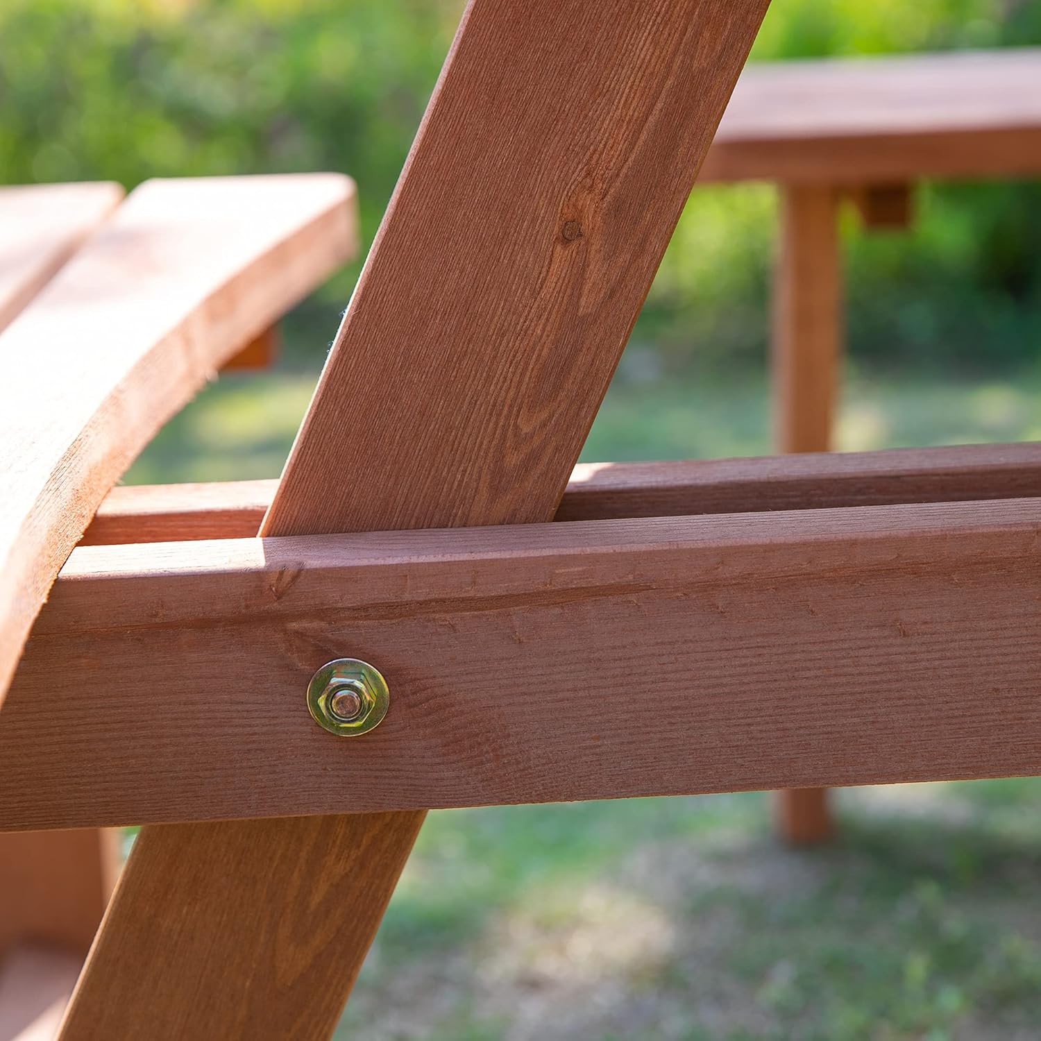 8 Seater Round Wooden Garden Dining Set Picnic Table