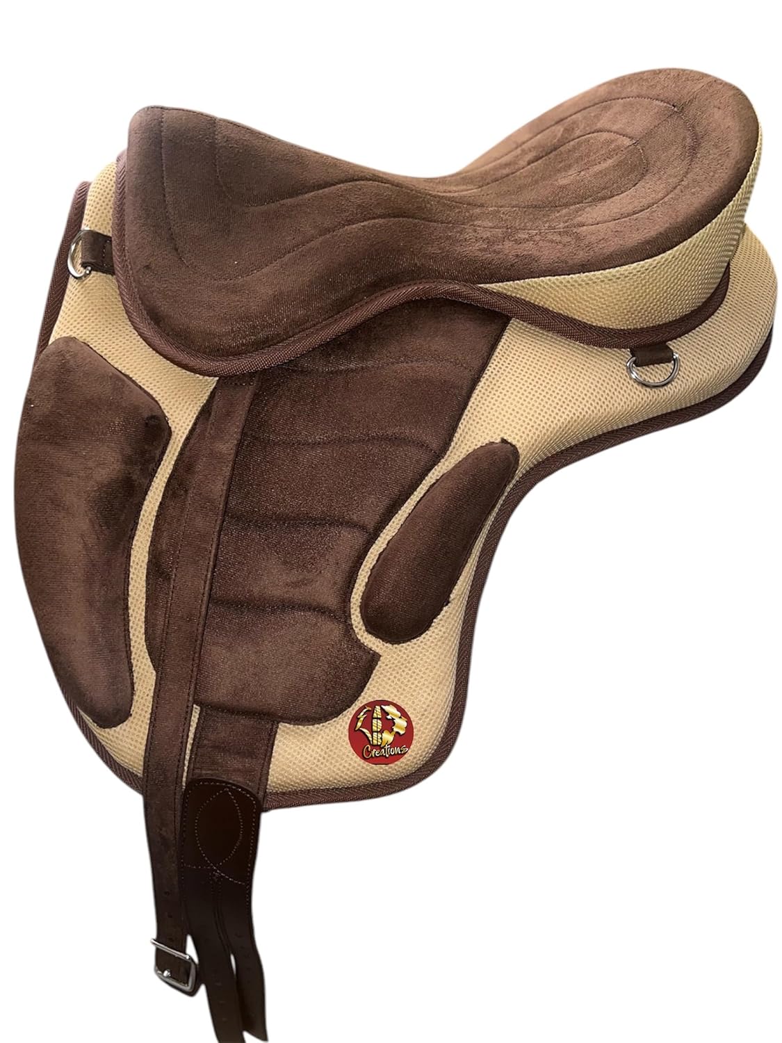 Beige Pony Adult Treeless Horse Saddle 16 Inch Set