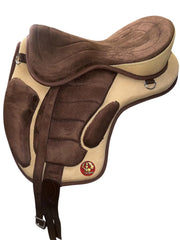 Beige Pony Adult Treeless Horse Saddle 11 5 Inch Set