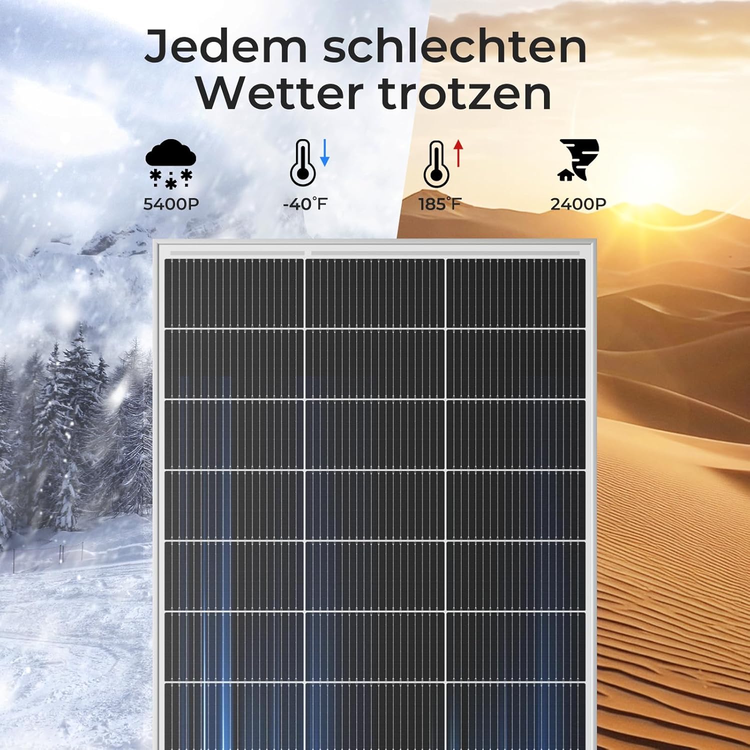 1000W High Output Solar Panel Set 5x200W Mono IP68 MC4