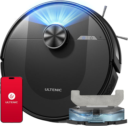 Robot Vacuum Mop 5000Pa LiDAR Mapping App Voice Control Pet Hair