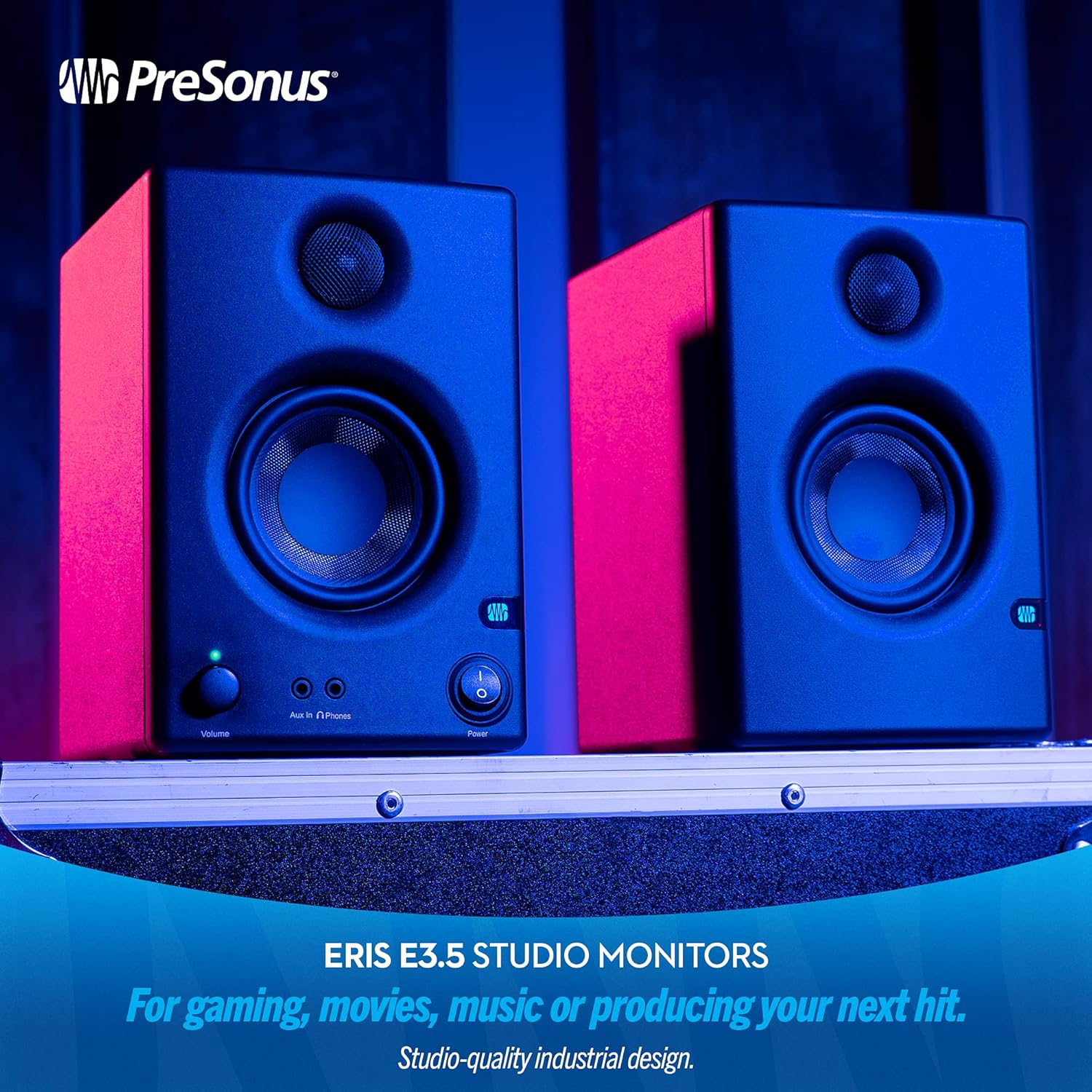 Powered Studio Monitor Speakers 3.5 Inch 50W Desktop Audio Pair