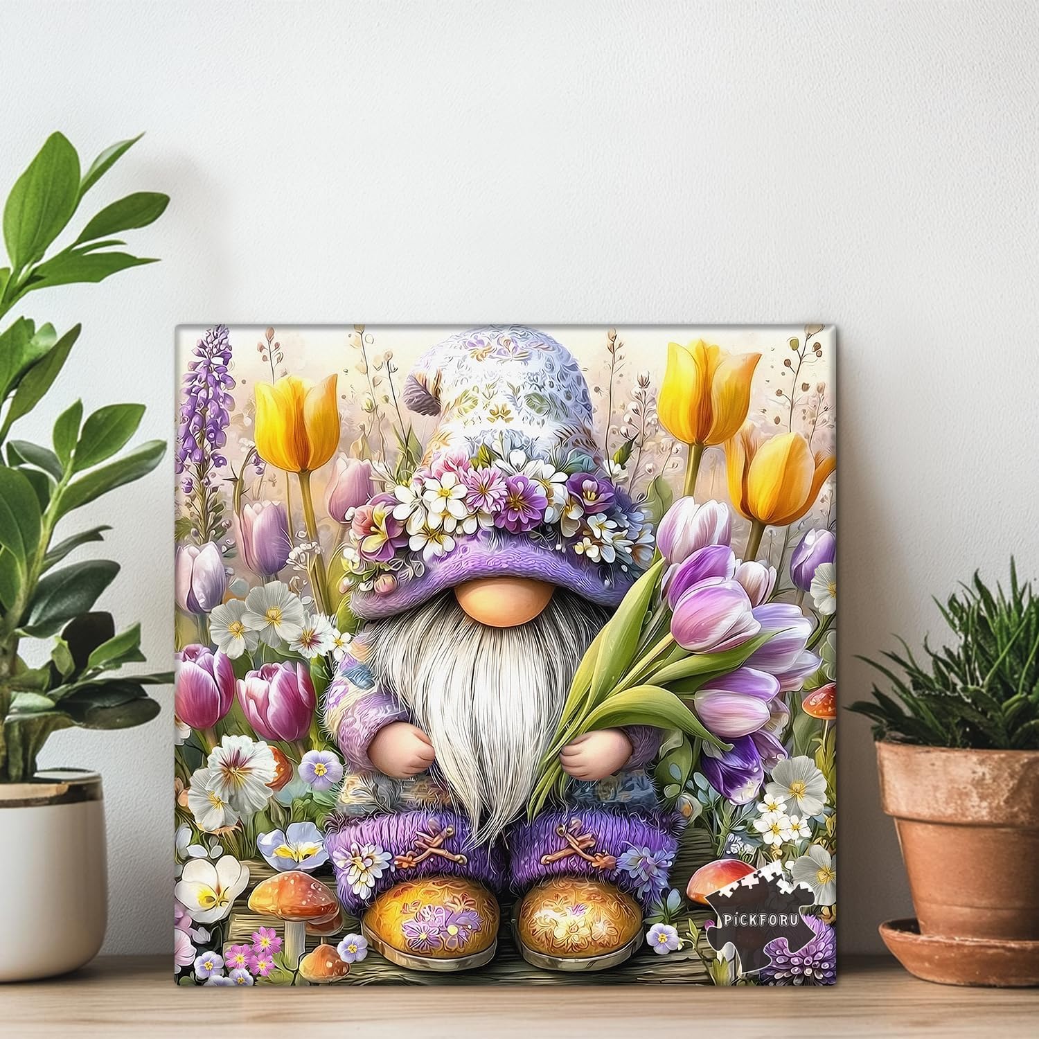 1000 Piece Gnome Puzzle Flower Garden Jigsaw Wall Art