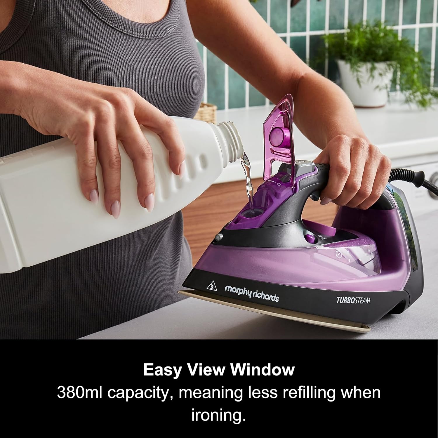 2800W Steam Iron 170g Steam Boost Ceramic Soleplate
