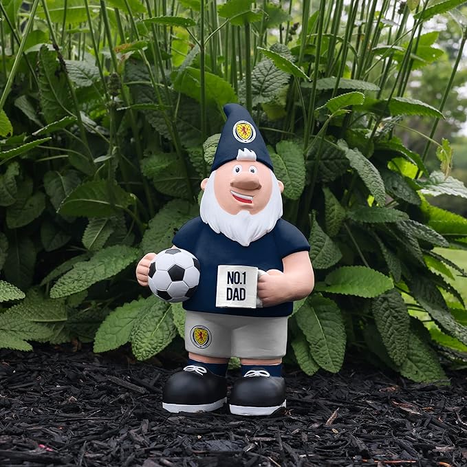 Football Dad Gnome 25cm Hand Painted Garden Ornament Gift