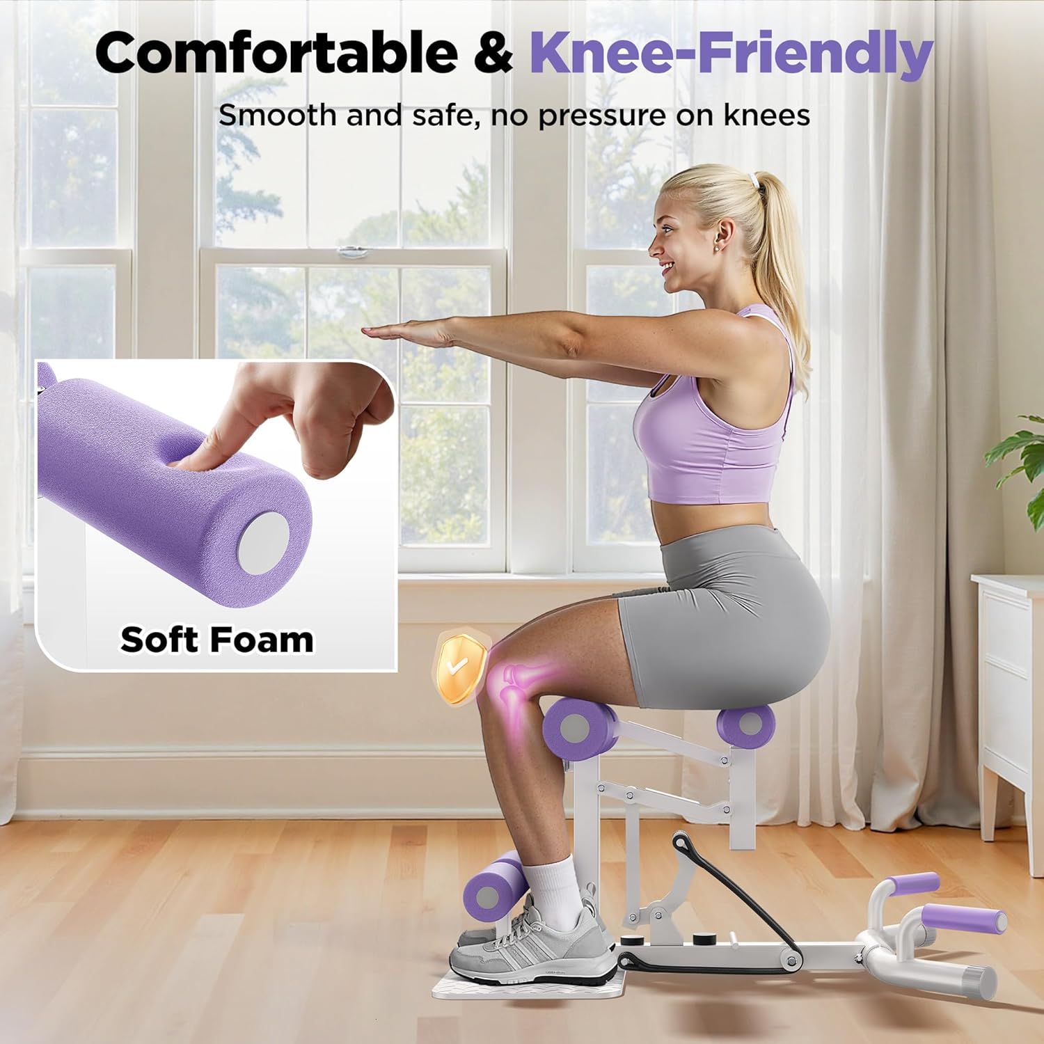 Deep Squat Machine Glute Leg Trainer Adjustable Home Gym
