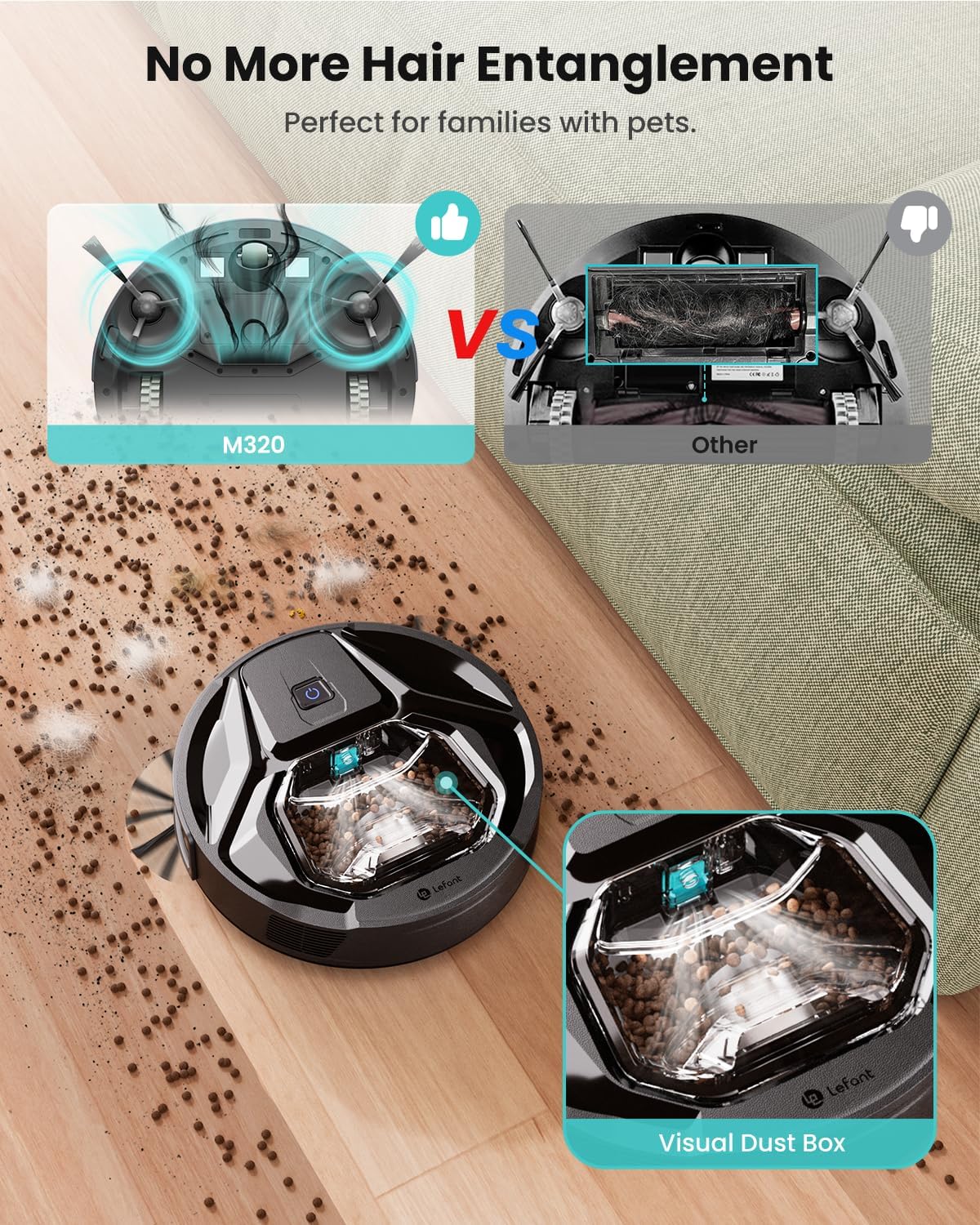 Robot Vacuum Mop 6000Pa Slim 210Min App Alexa Pet Hair