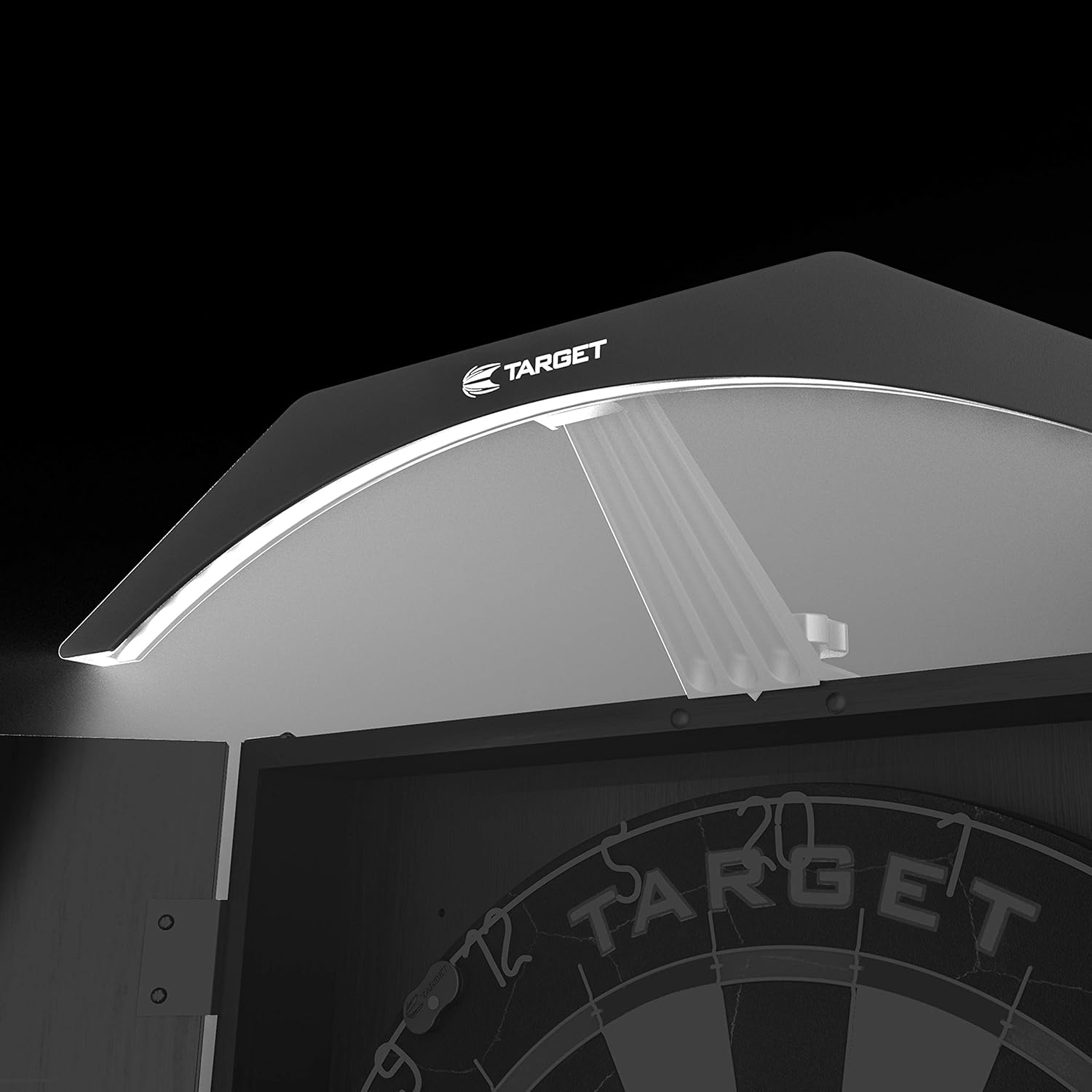 Dartboard Cabinet LED Arc Light Bright White Easy Install