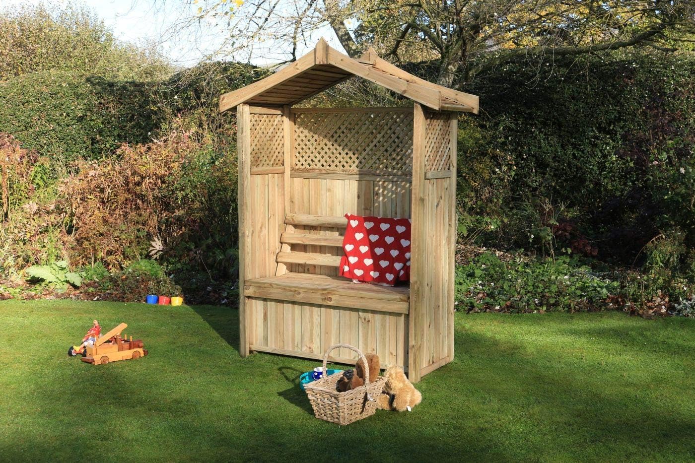 Wooden Garden Arbour Bench Pergola Trellis Seat w/Storage