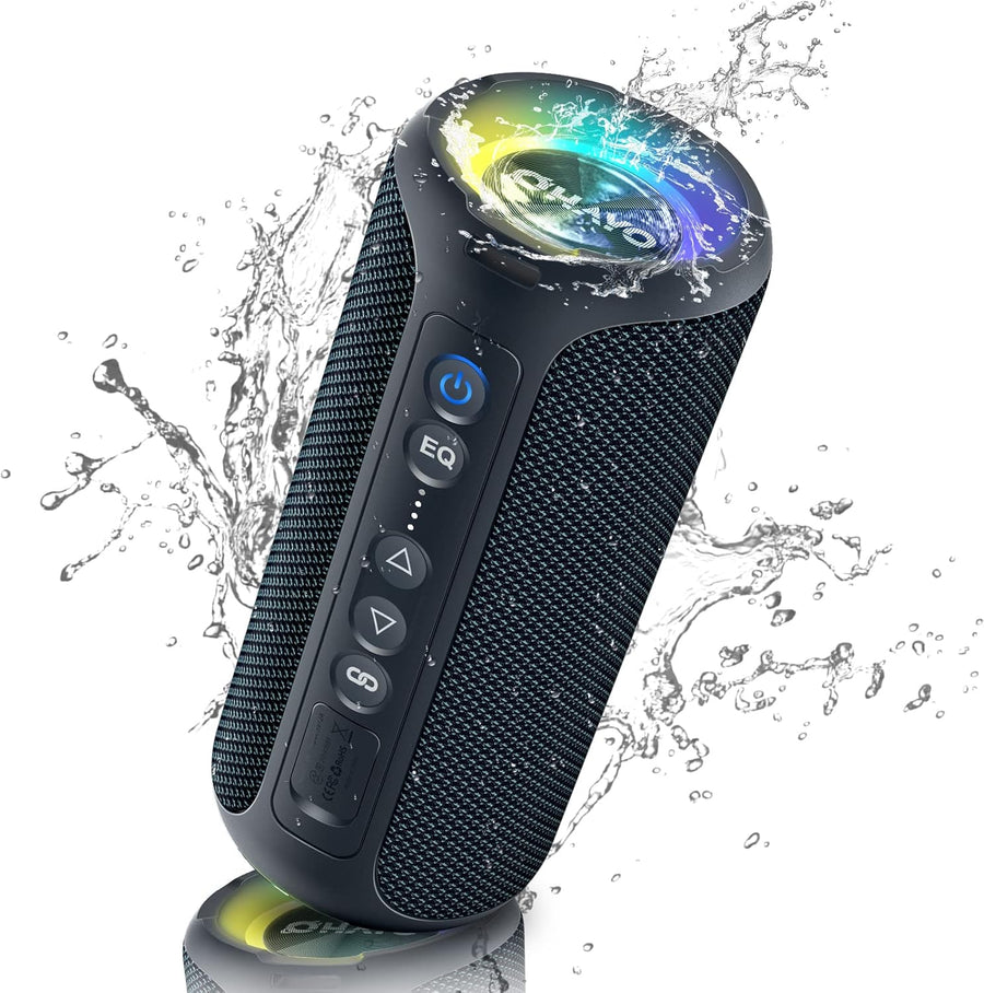 40W Bluetooth Speaker Waterproof IPX7 30H Playtime LED Bass