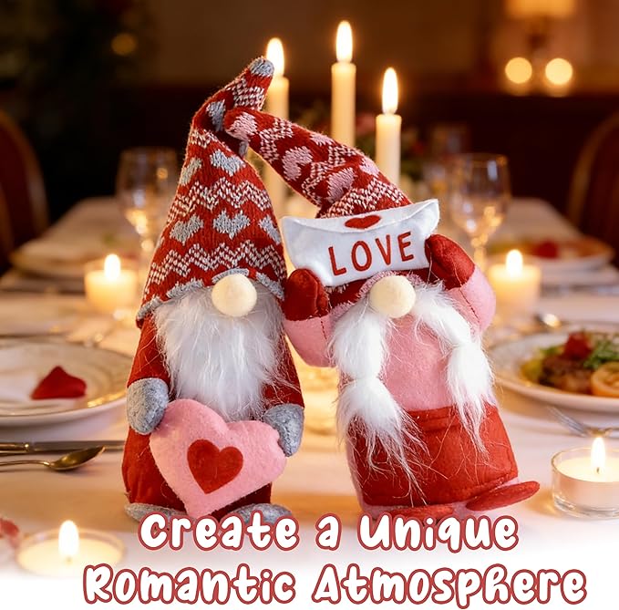 2PCS Spring Gnome Plush Tulip Decor Mothers Day Tabletop