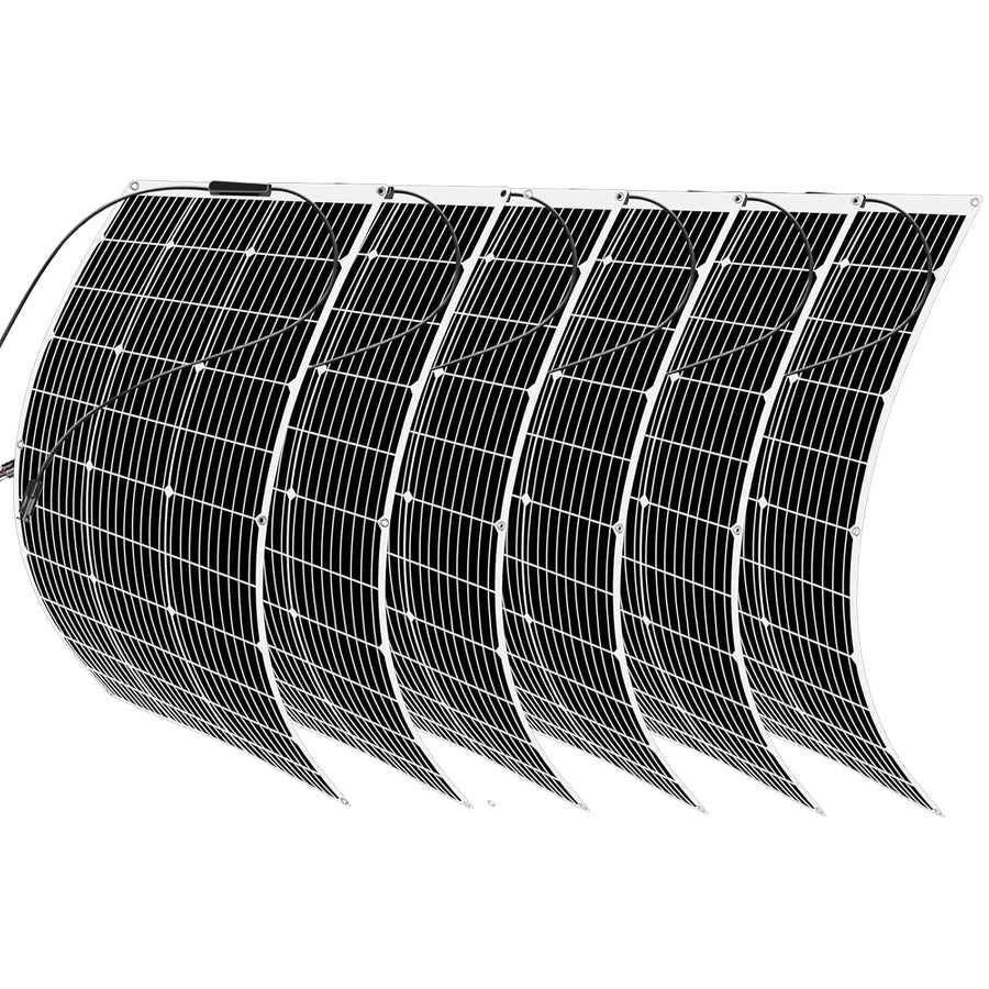 600W Flexible Solar Panel Kit 6x100W RV Boat Caravan Roof