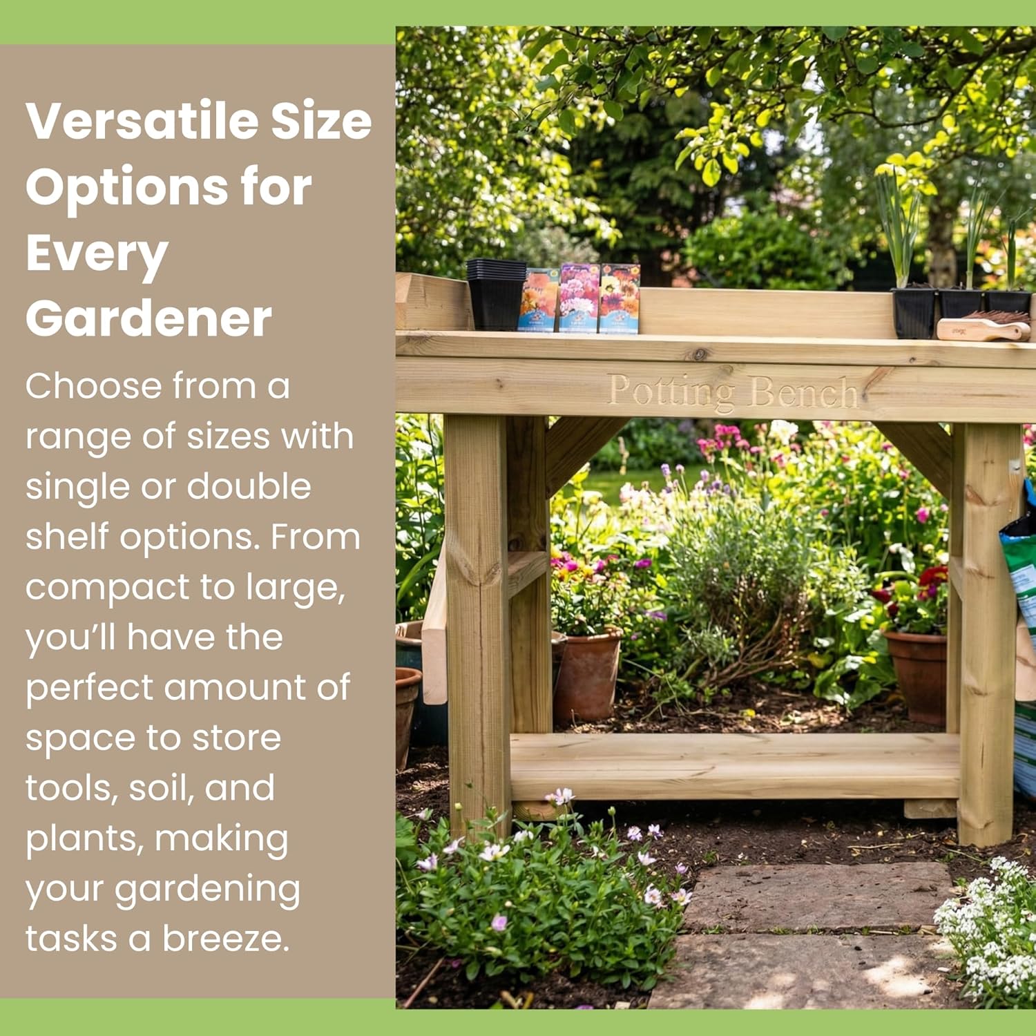Heavy Duty Wooden Potting Table 6FT Garden Work Bench