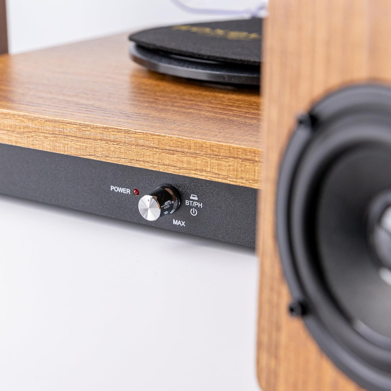 3-Speed Bluetooth Turntable with Stereo Speakers & Belt Drive