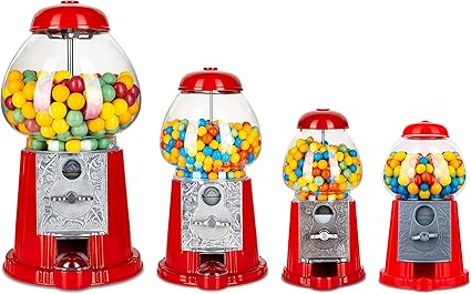 11in Metal Gumball Machine Coin Operated Retro Sweet Dispenser