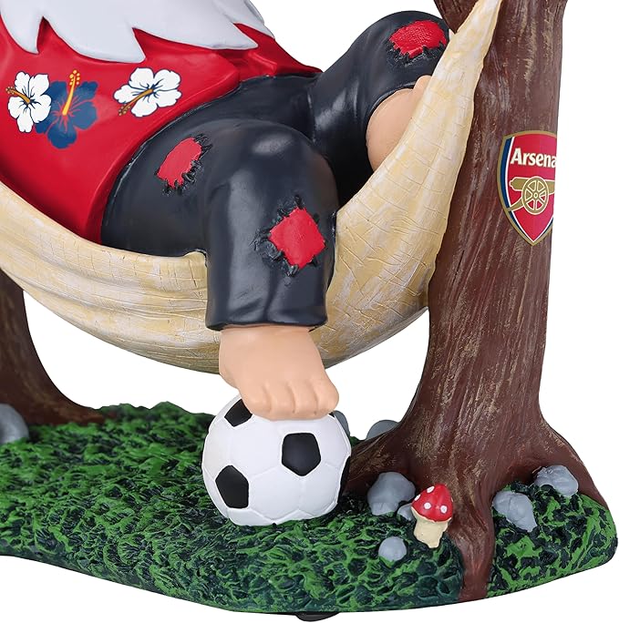 Arsenal Hammock Gnome Garden Ornament Football Fan Decor