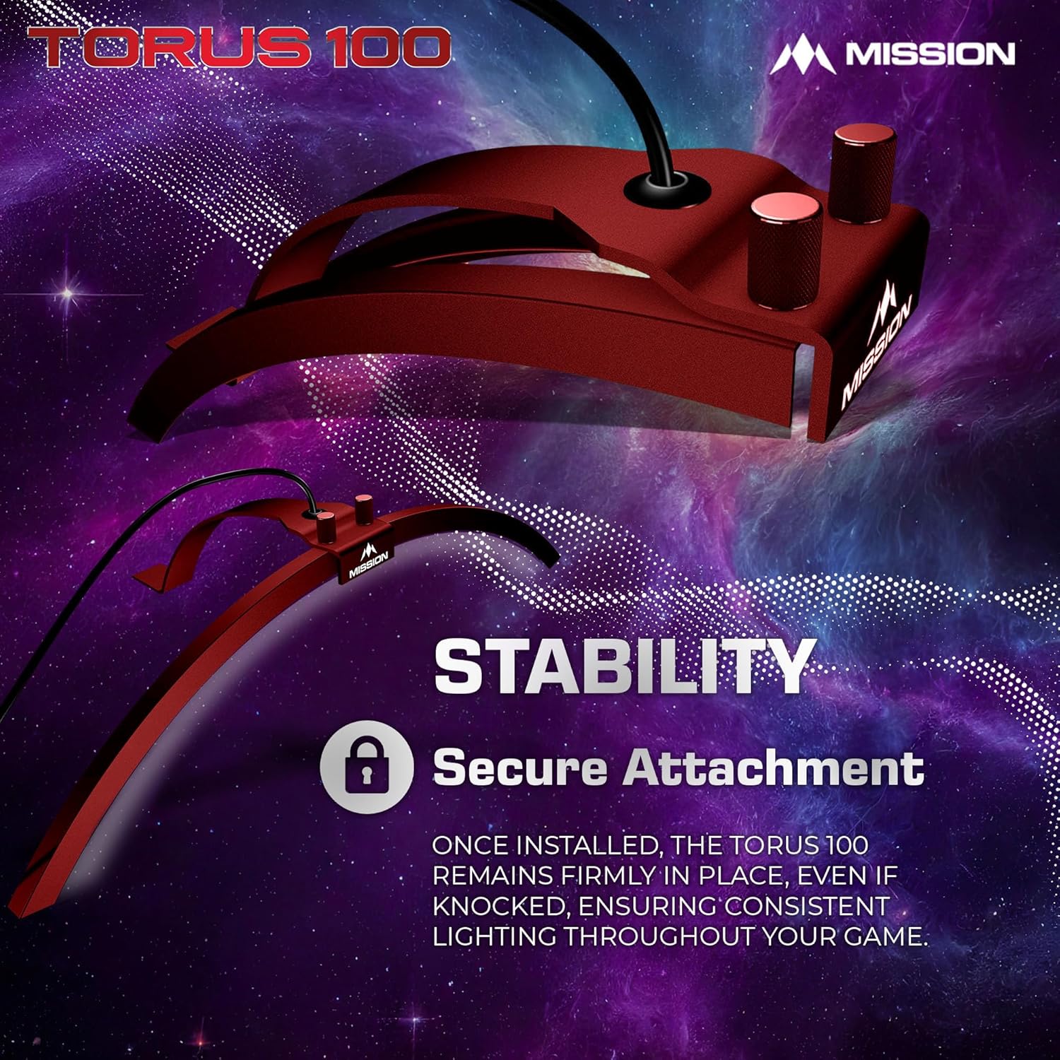 Dart Board LED Light Portable Folding Clip On Travel Lighting System