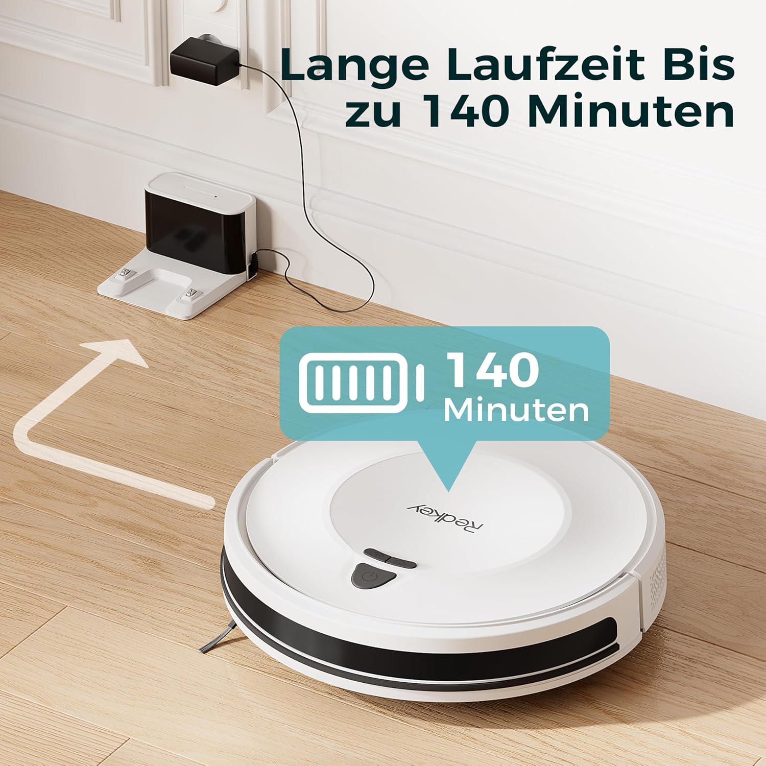 Robot Vacuum Cleaner 3800Pa Smart App Remote Pet Hair Auto Charge