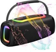 Portable Bluetooth Speaker 24W Bass LED Lights 36H Battery