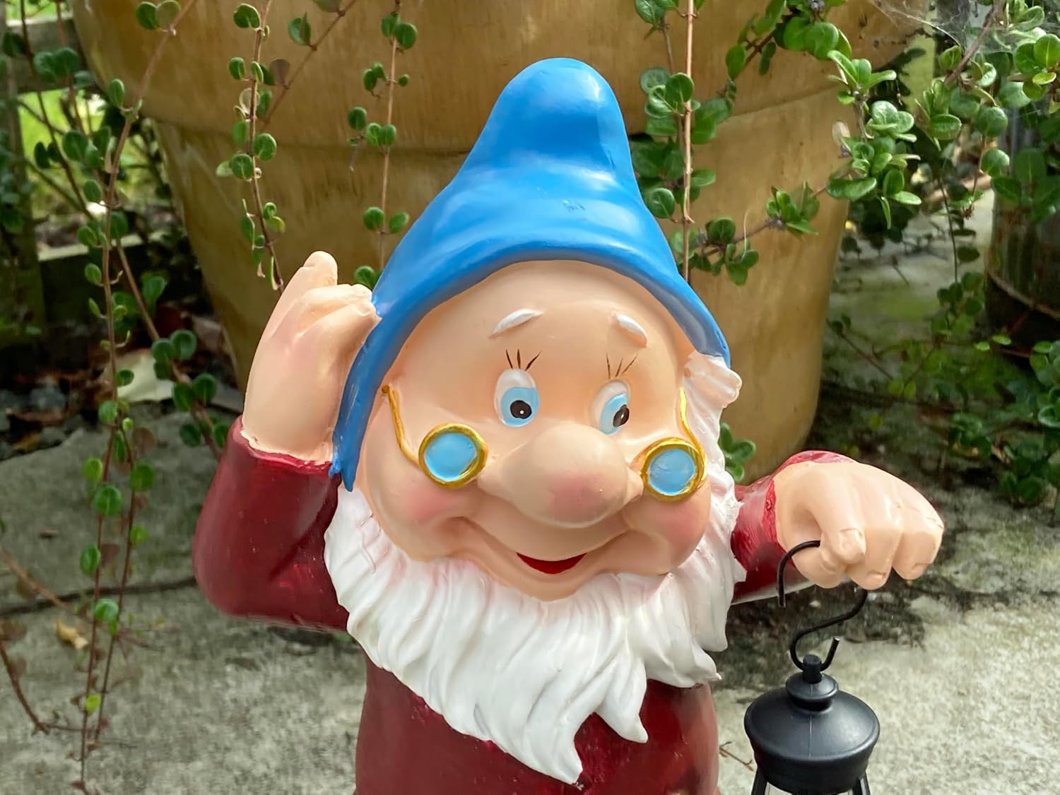 Solar Garden Gnome Light Outdoor Resin Statue LED Lantern Decor