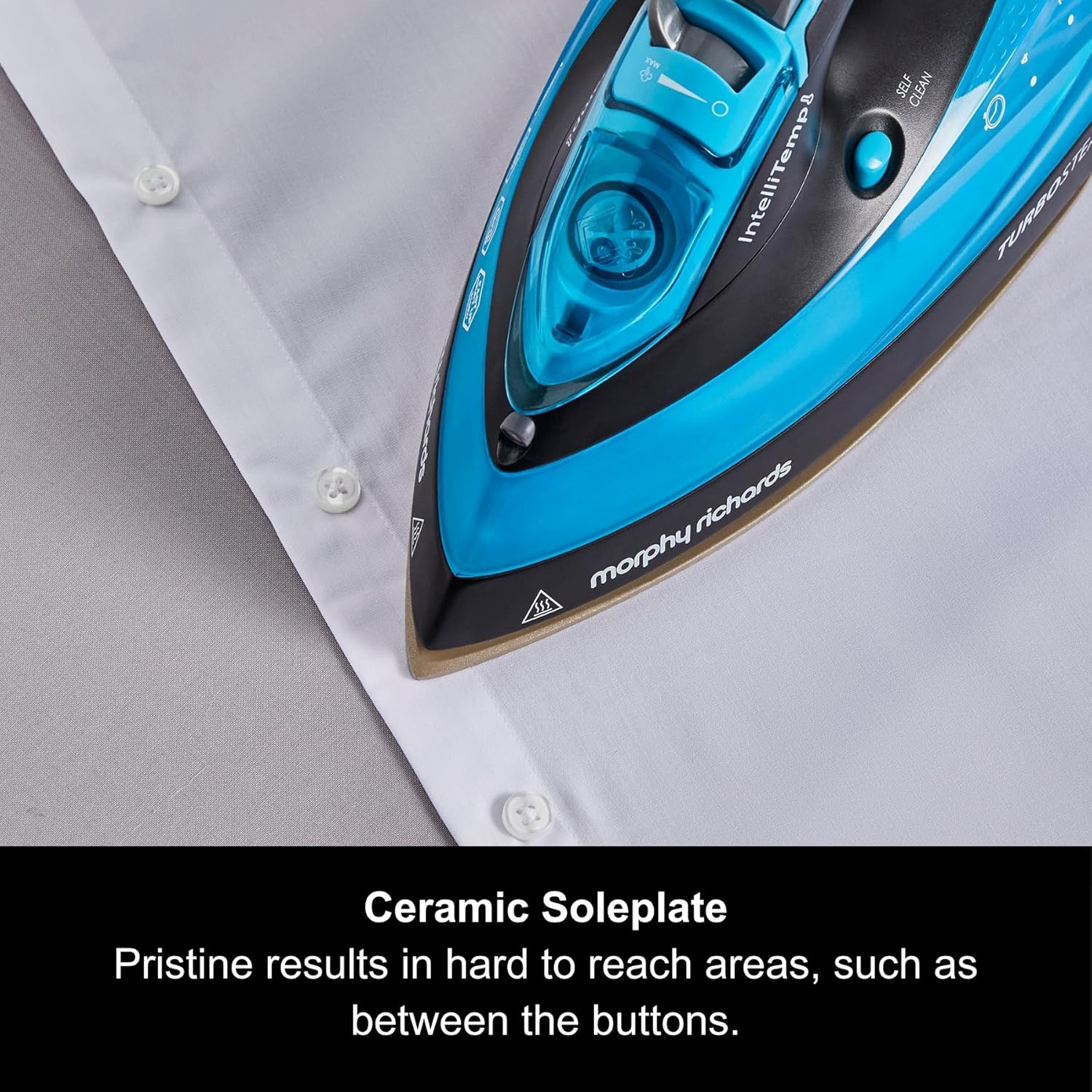 3100W Steam Iron Digital Controls 200g Boost Ceramic Soleplate