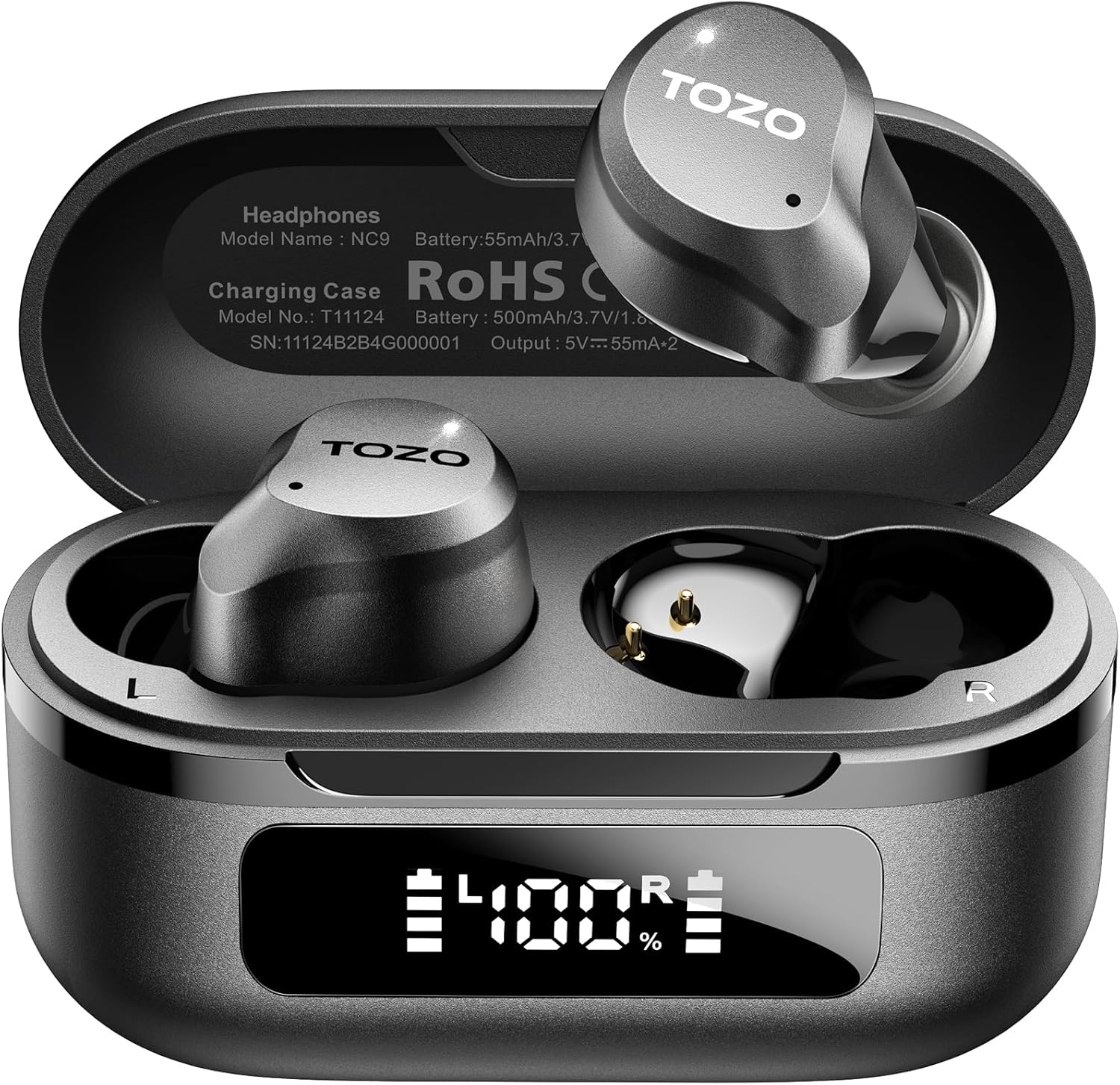 Wireless ANC Bluetooth Earbuds 60 Hour Playtime ENC Mic IPX8