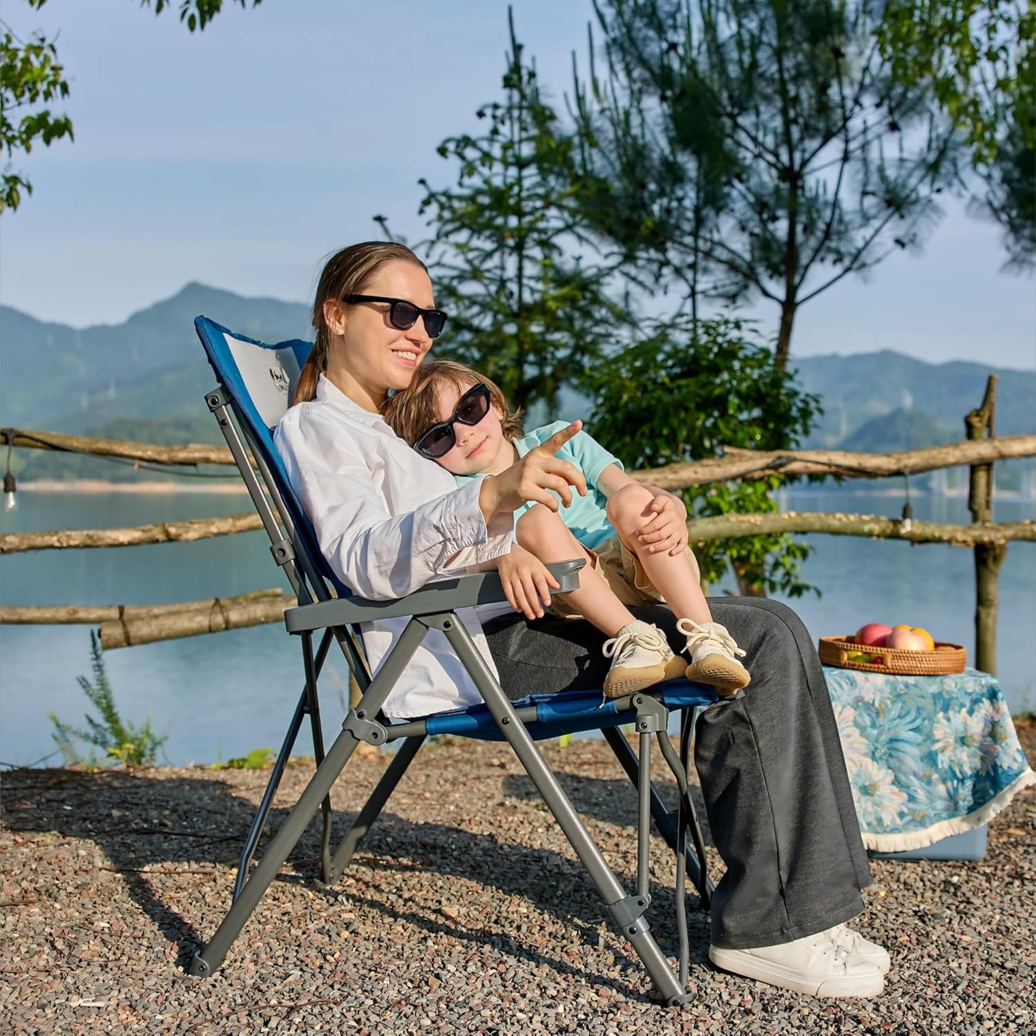 Heavy Duty Folding Reclining Camping Chair 260kg Padded Portable