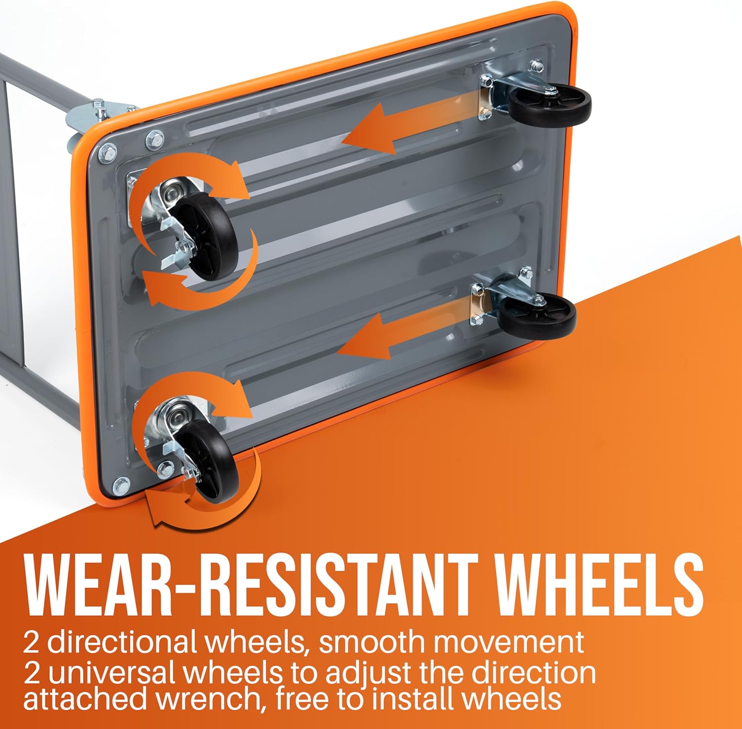 Heavy Duty Folding Platform Trolley 150KG Push Cart