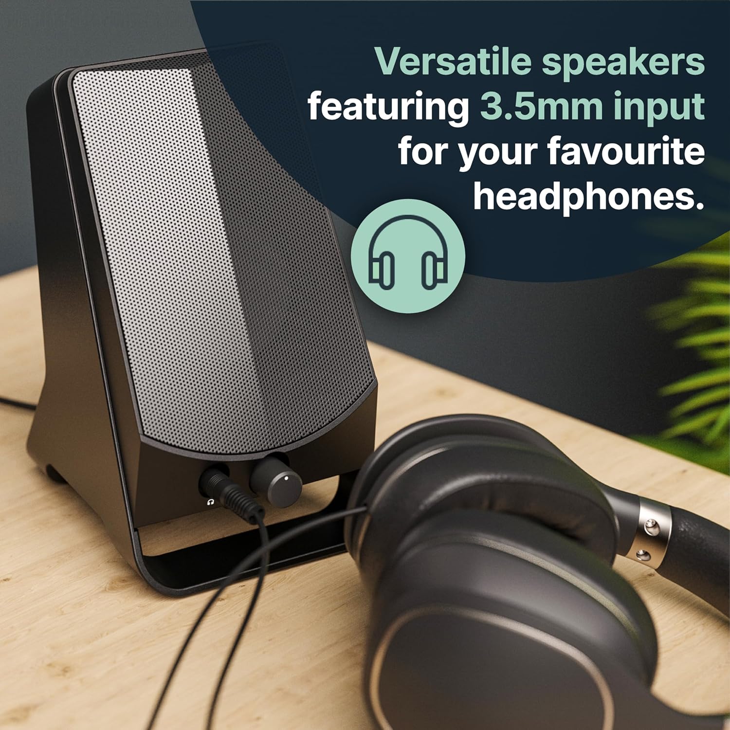 Compact Computer Speakers 10W Stereo AUX USB Desktop PC Mac
