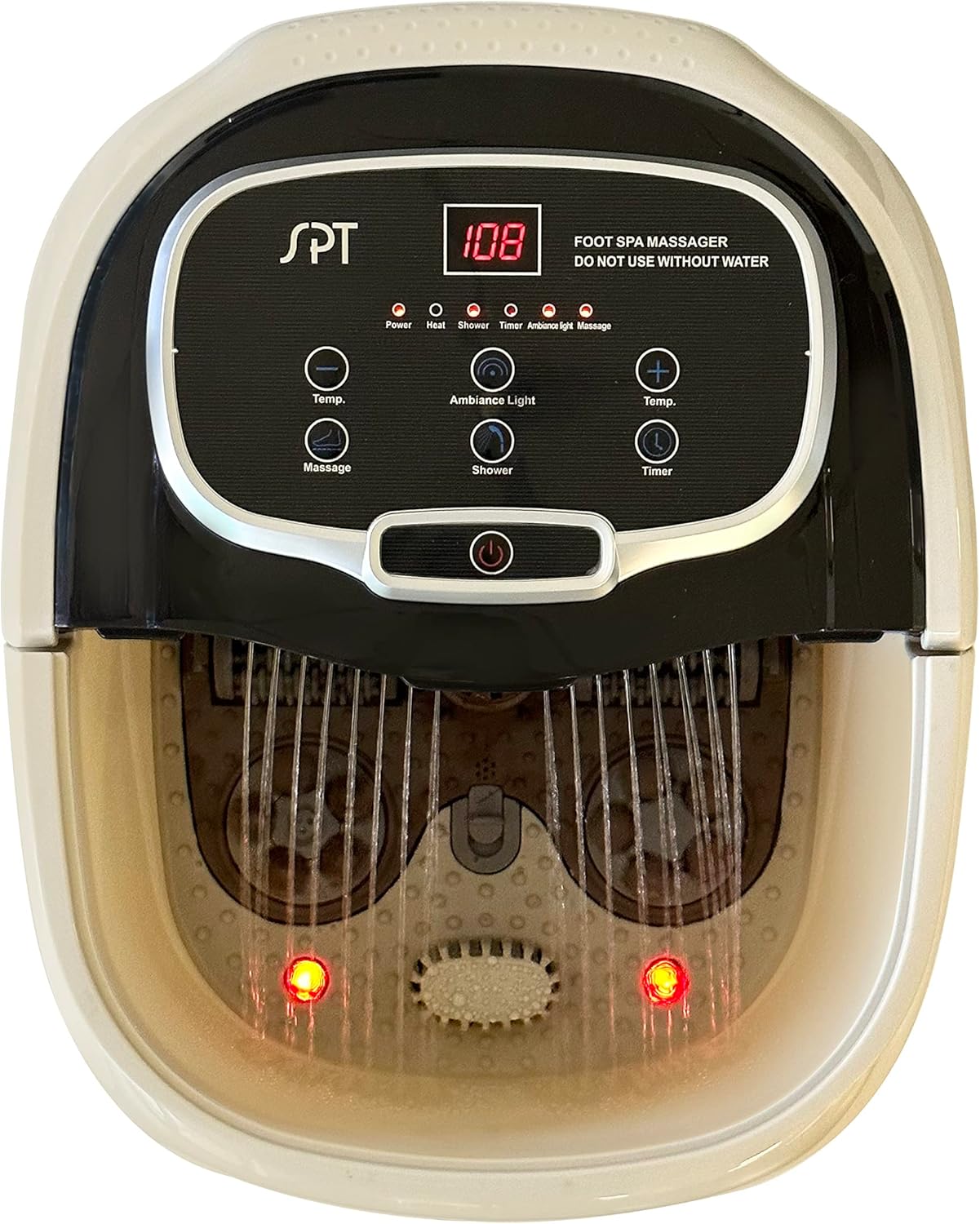 Foot Spa Bath Massager Heat Motorized Rollers Timer Large Tub