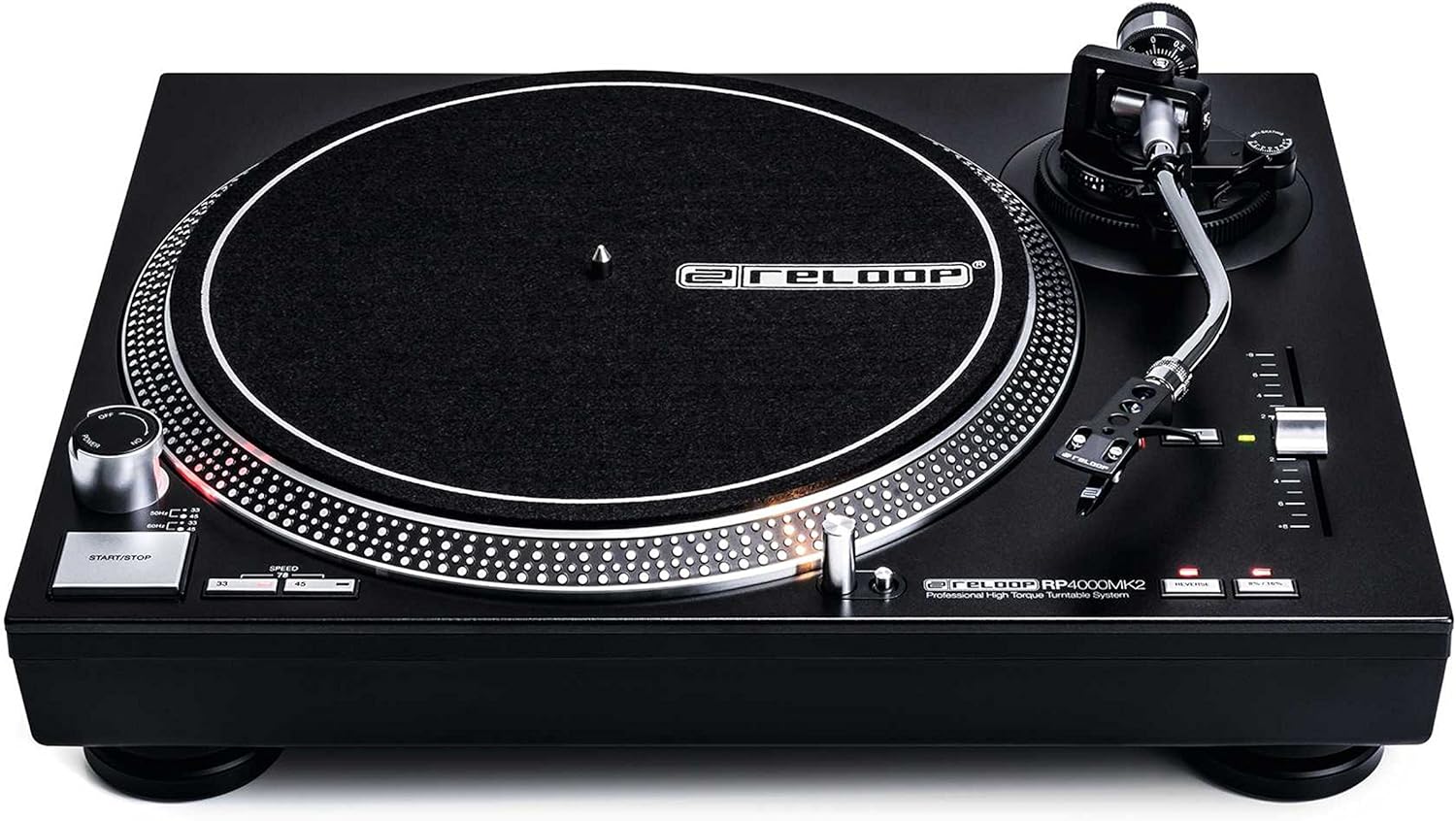 DJ Direct Drive Turntable High Torque Pitch Control Black