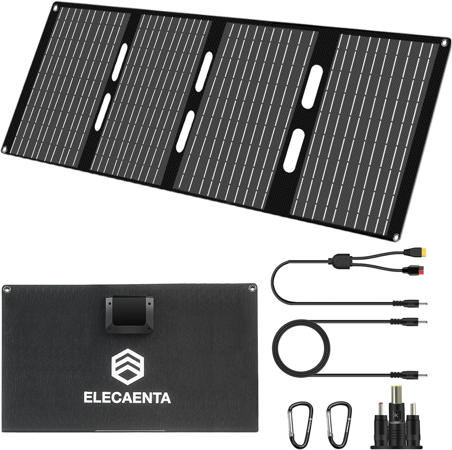 60W Foldable Solar Panel Charger USB C DC Portable ETFE Camping