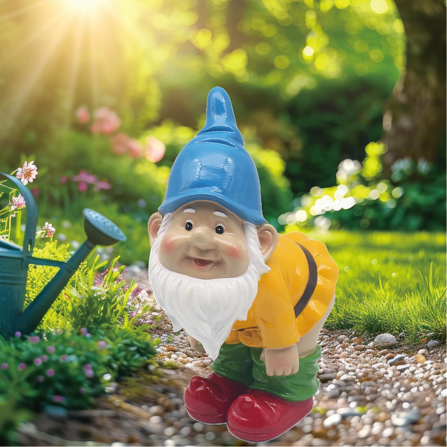 Naughty Gnome Figurine 9in Funny Home Decor Statue Table Gift