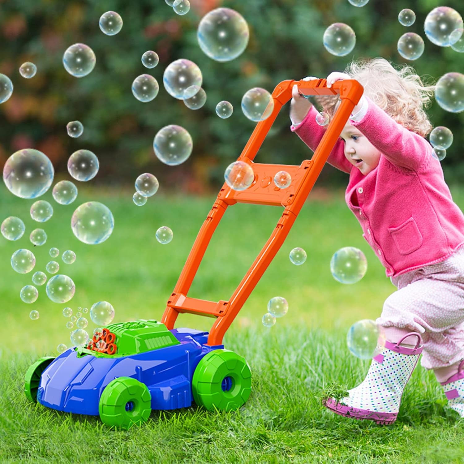 Bubble Lawn Mower 5000 Kids Push Outdoor Garden Toy