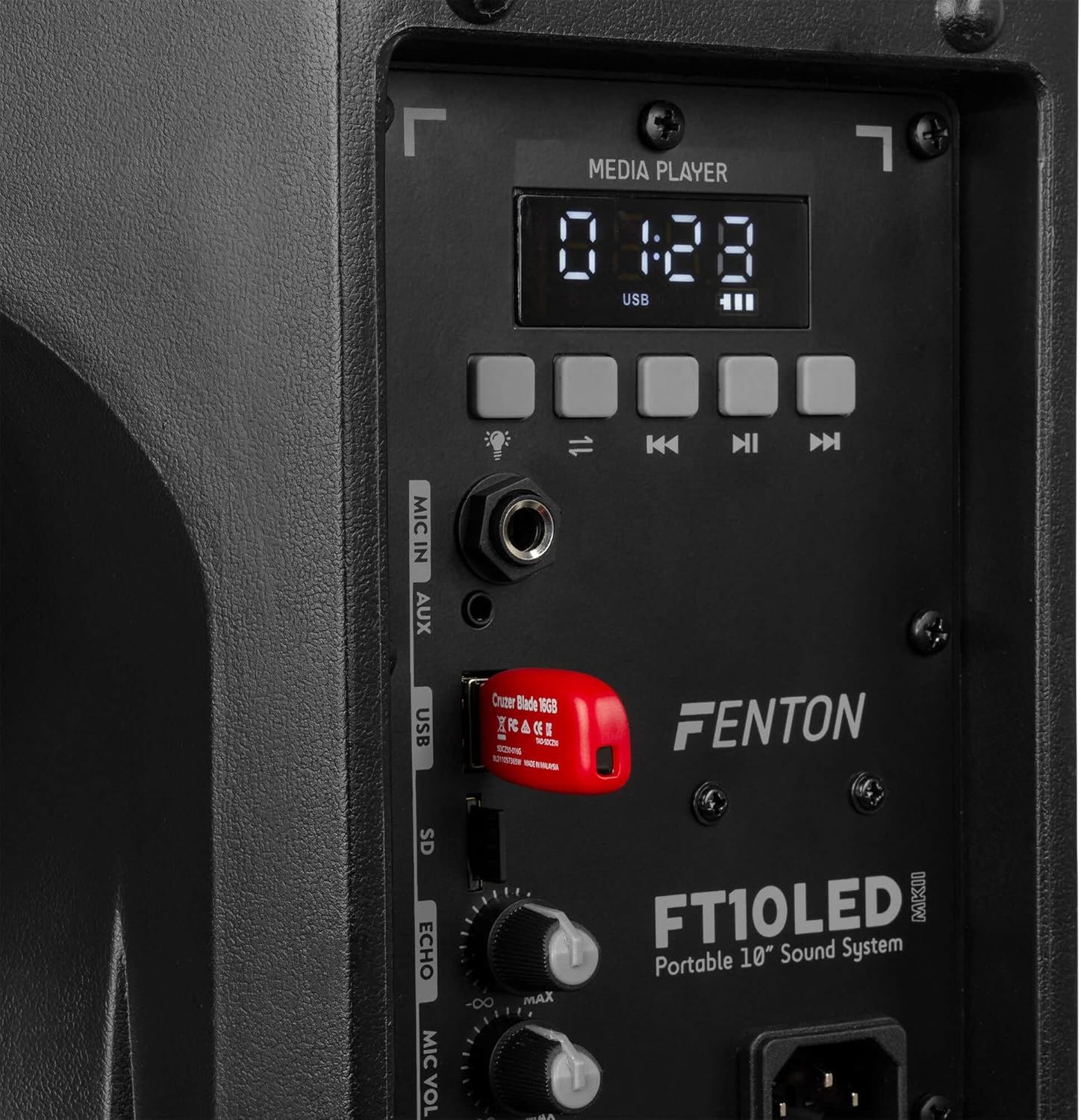 Portable PA Speaker 450W 10 Inch Bluetooth LED Wireless Mic