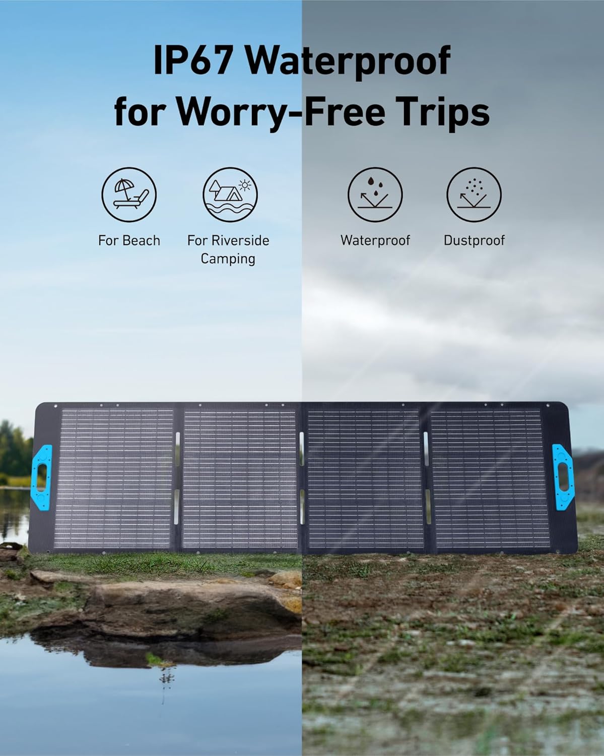 200W Foldable Solar Panel MC4 IP67 Camping RV Charger